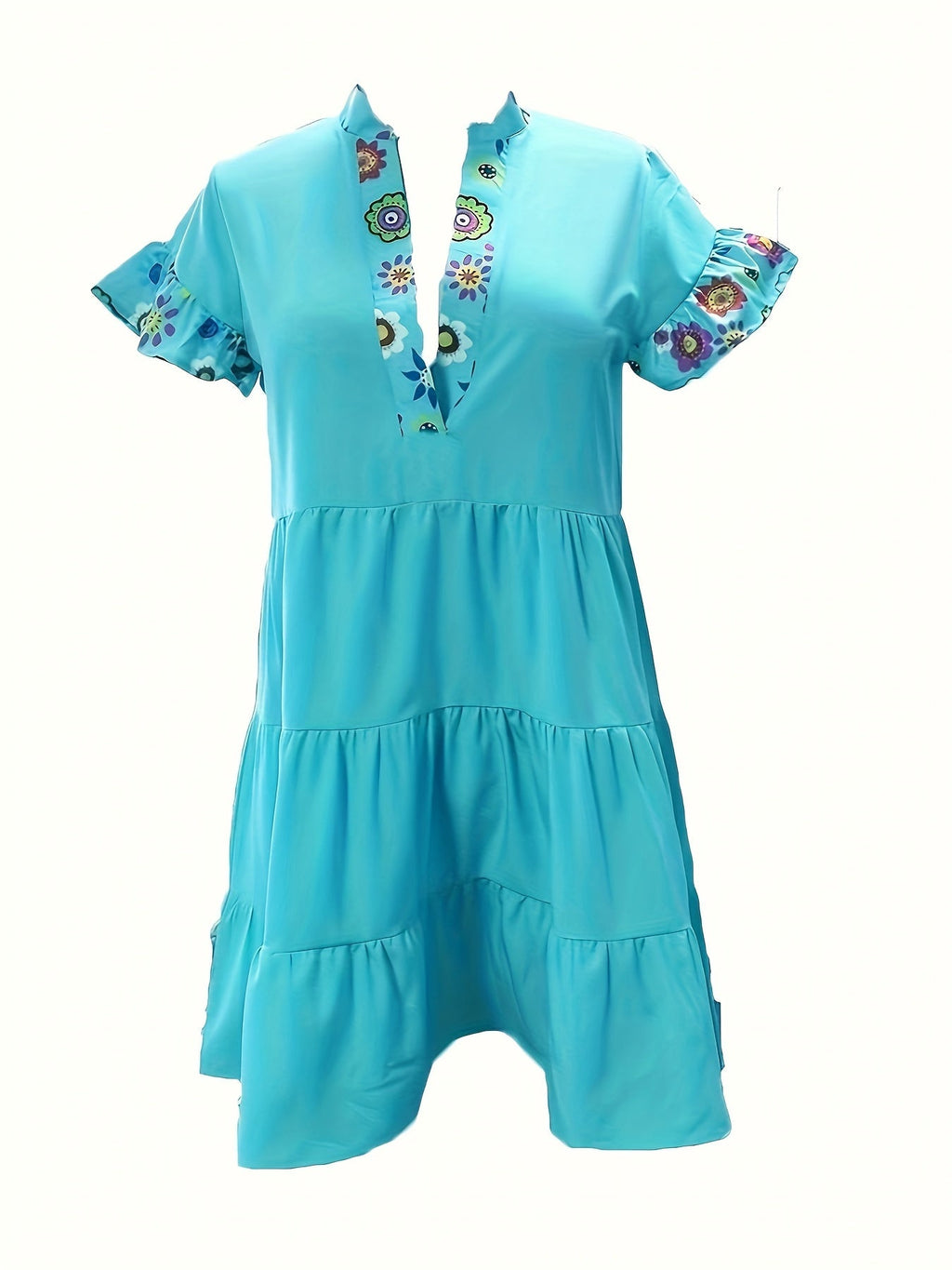 Danielle | Robe Mini à Manches Volantes Bohème pour Femmes