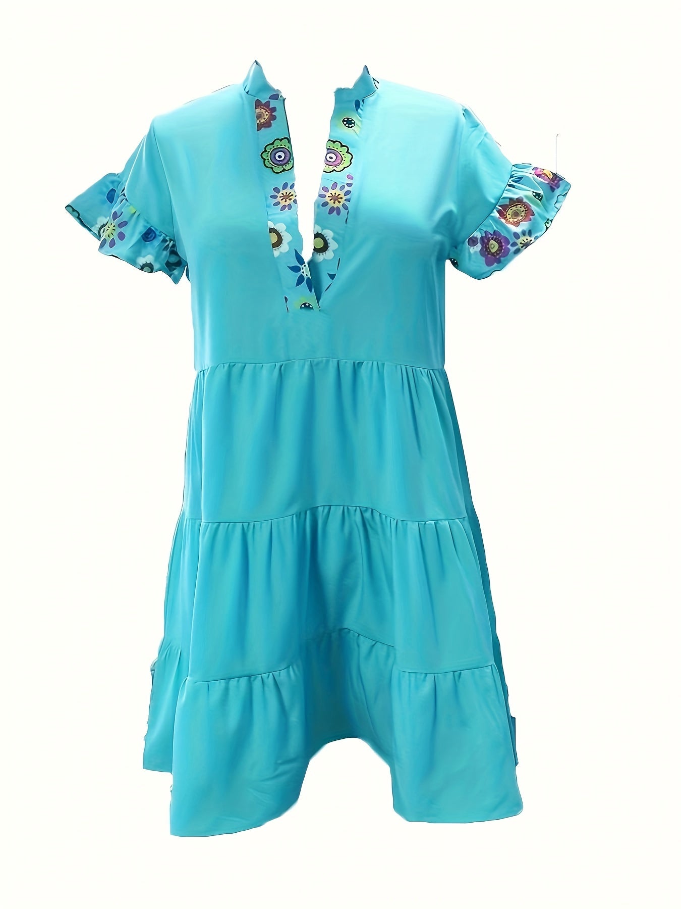 Danielle | Robe Mini à Manches Volantes Bohème pour Femmes