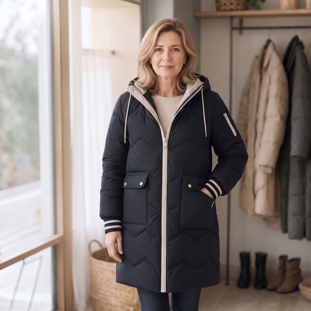 Diana | Veste d'hiver moderne et confortable pour femmes avec capuche