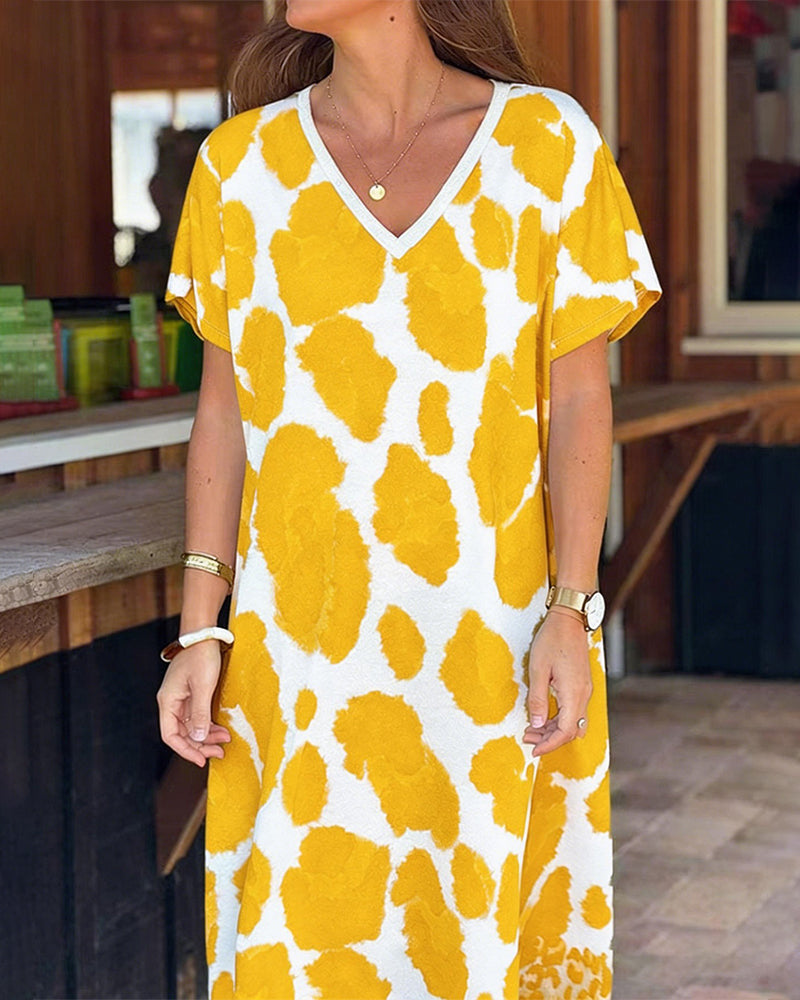 Robe Lâche Léopard Imprimé