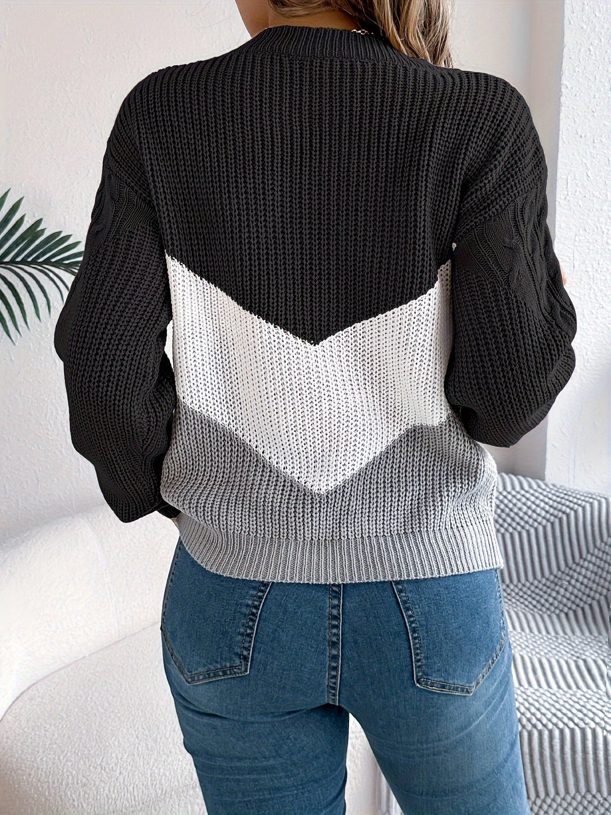 Noreen | Pull en Maille Bicolore