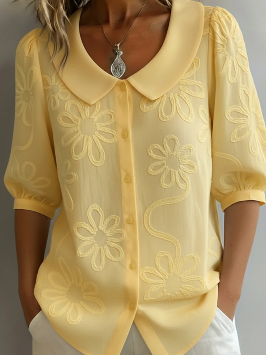 Aurélie™ — Blouse légère avec design floral pour une élégance naturelle