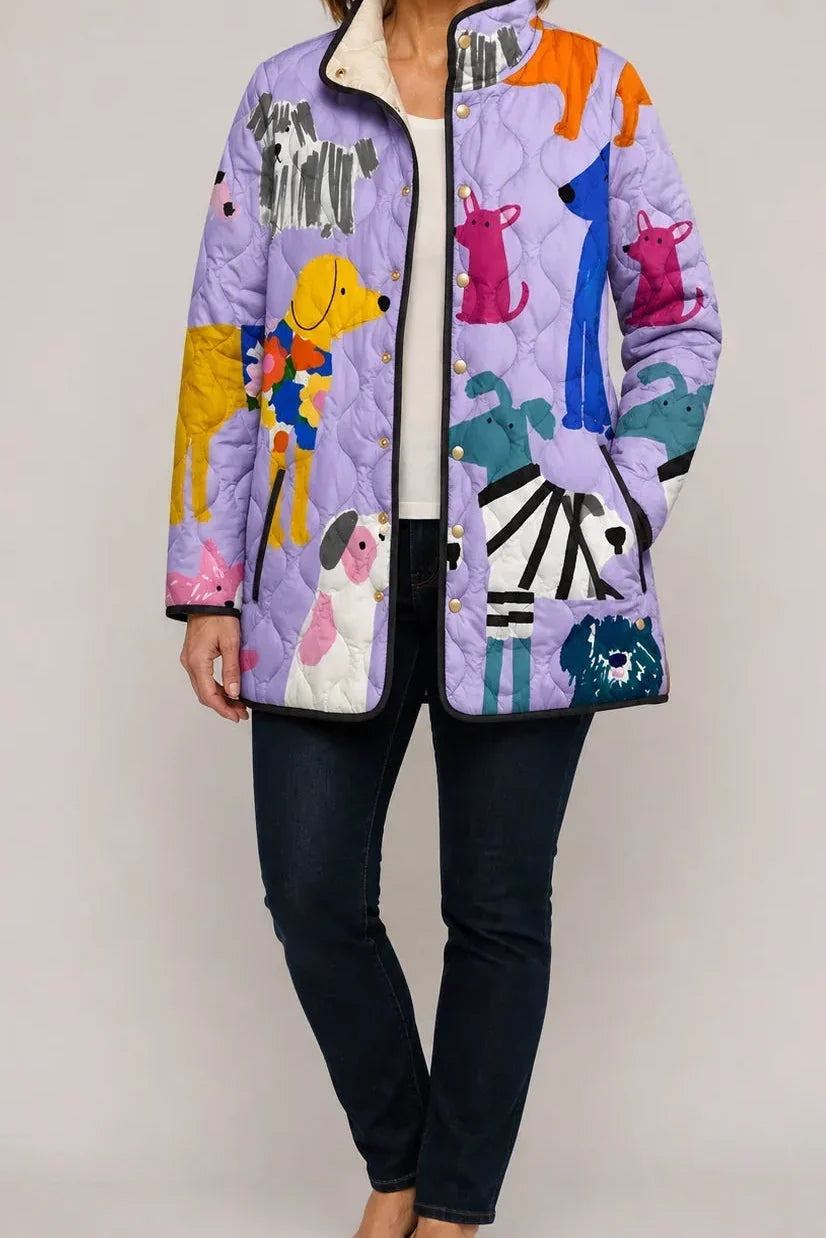 Lisa | Veste matelassée élégante et confortable pour femmes avec motif floral