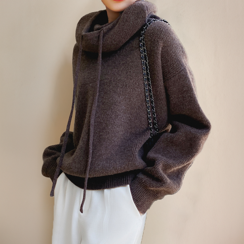 Sandra - Pull Col Roulé Oversize Élegant et Chaud