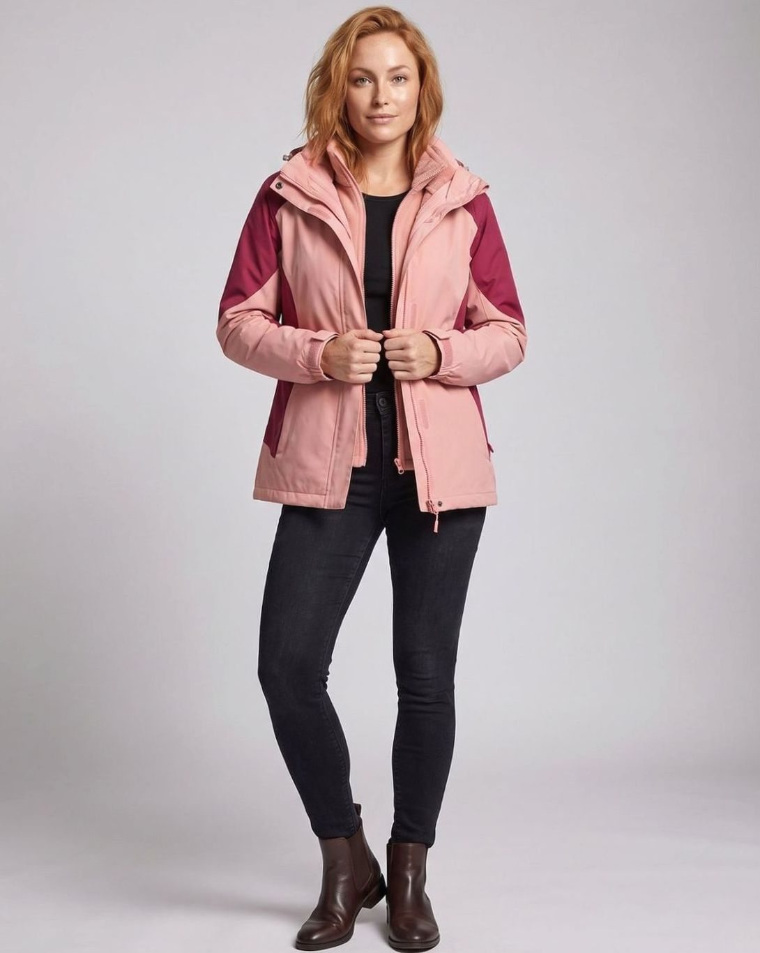 Frieda | Veste d'extérieur Softshell 2-en-1 pour femmes avec veste intérieure en polaire et capuche
