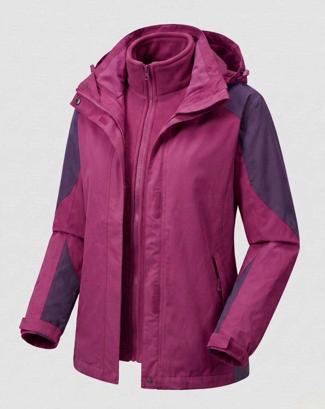 Frieda | Veste d'extérieur Softshell 2-en-1 pour femmes avec veste intérieure en polaire et capuche