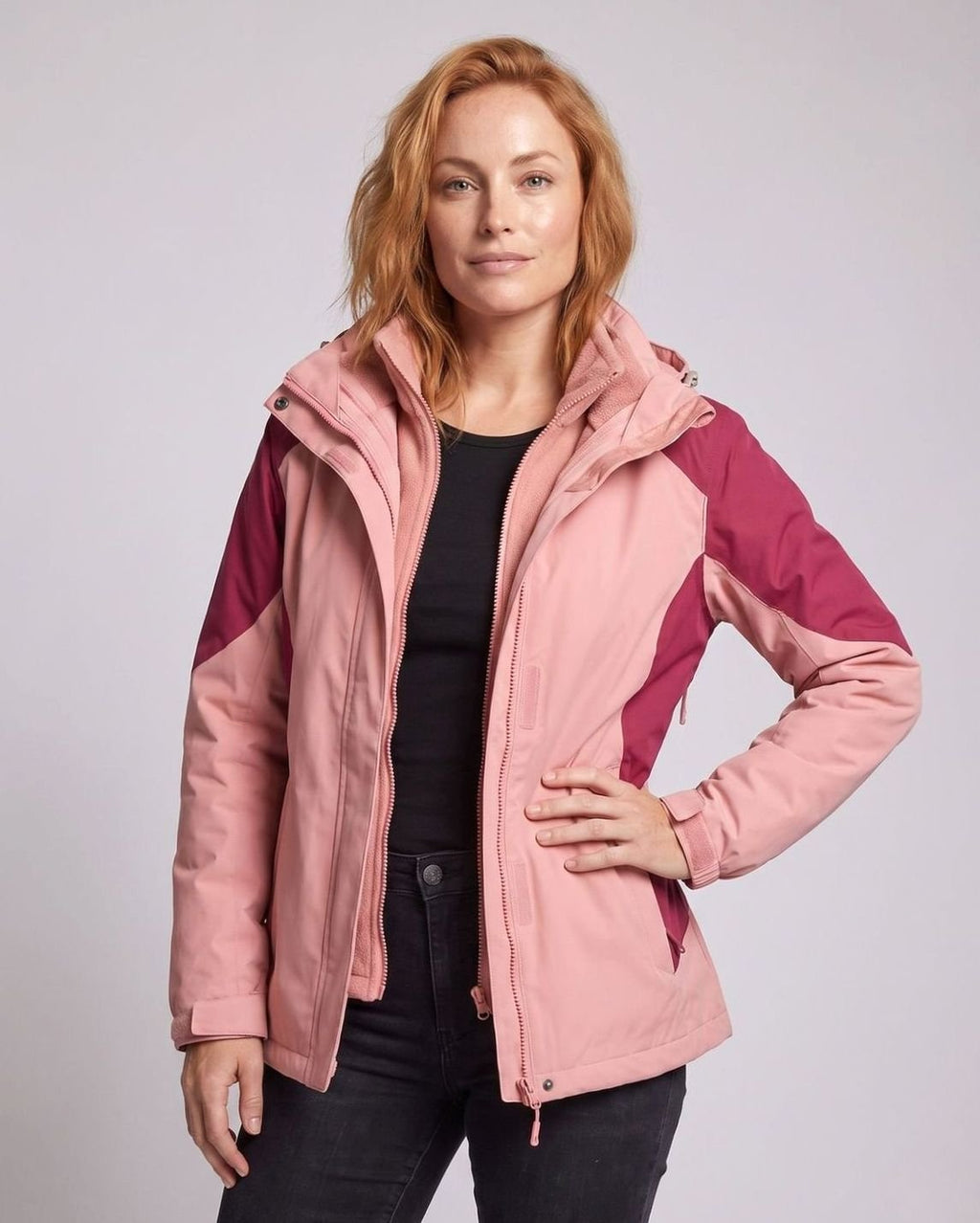 Frieda | Veste d'extérieur Softshell 2-en-1 pour femmes avec veste intérieure en polaire et capuche