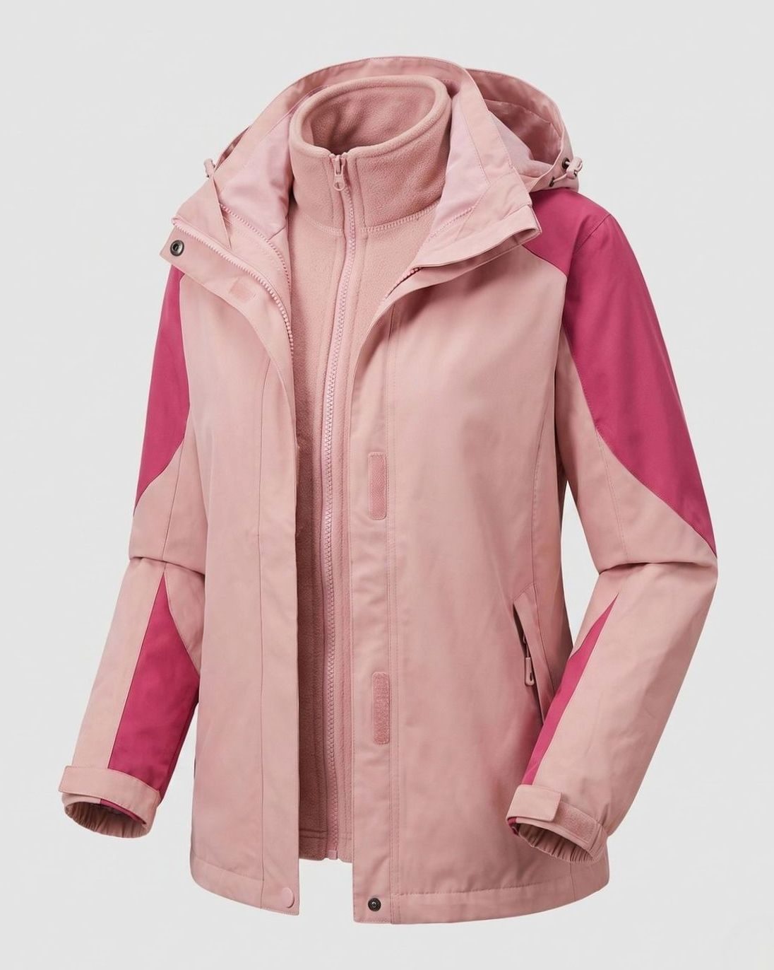 Frieda | Veste d'extérieur Softshell 2-en-1 pour femmes avec veste intérieure en polaire et capuche