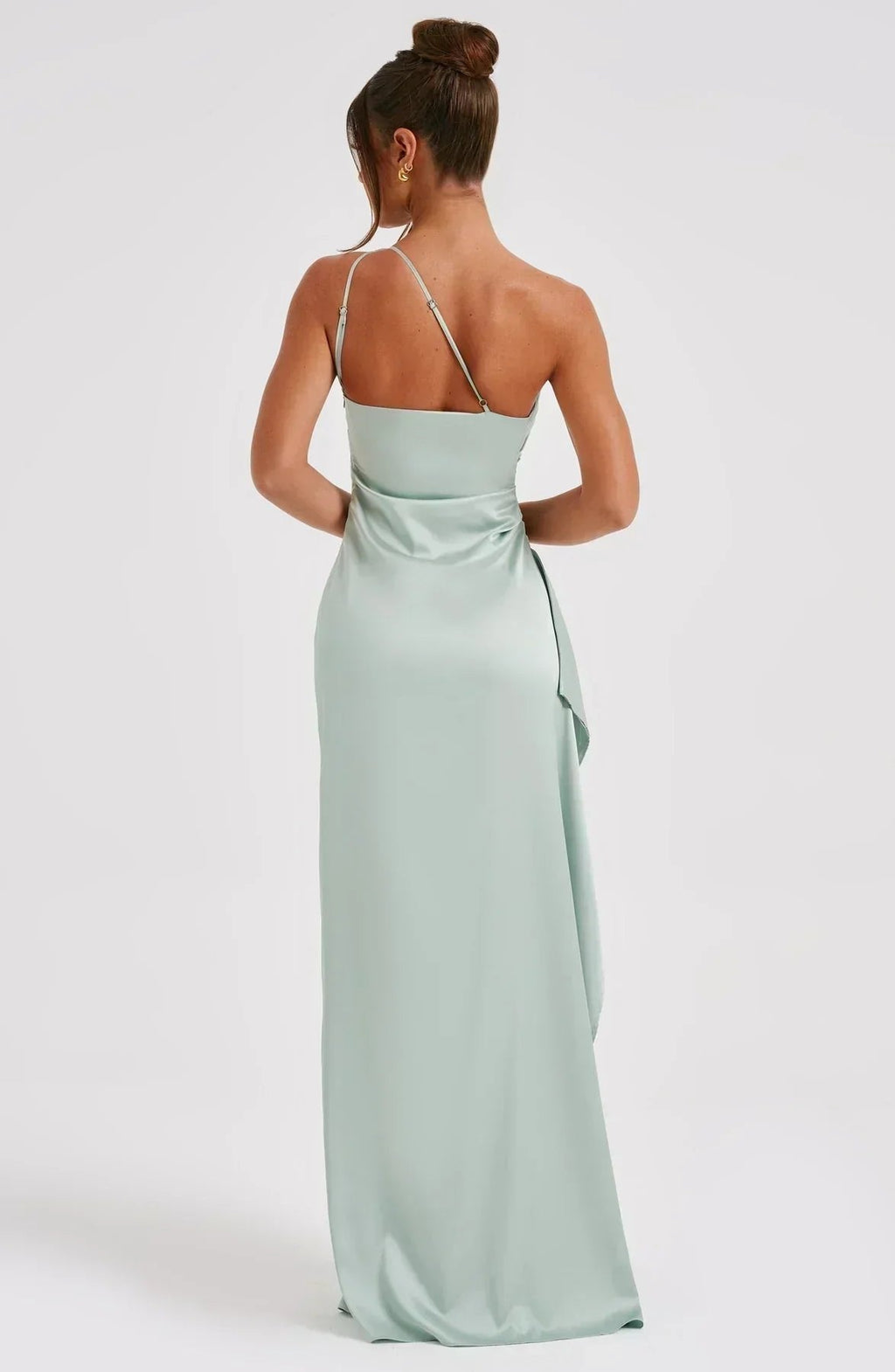 Hannah | Robe de soirée maxi asymétrique à une épaule pour femmes avec fente