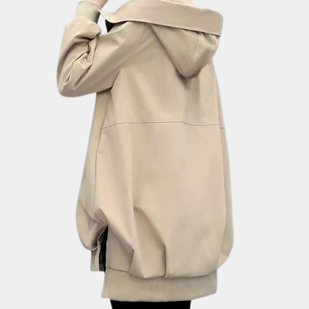 Elfriede | Veste de transition pour femmes avec capuche et col montant, fermeture éclair frontale