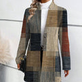 Leonie | Veste Femme Manteau Carreaux Cintrée Manches Longues