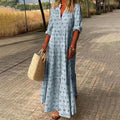 Greta | Robe Maxi Cocktail Boho Femme Décolleté en V Robe d'Été Florale