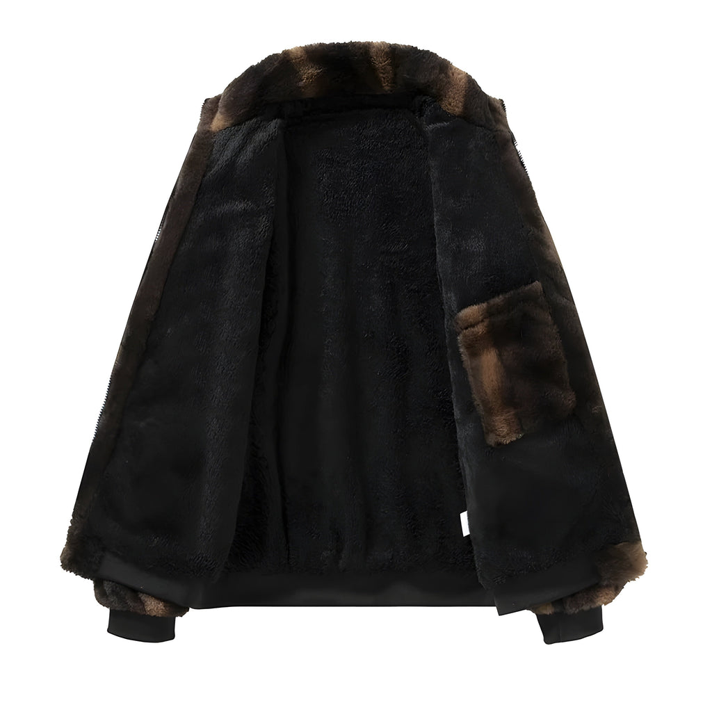 Veste bomber pour femmes en fausse fourrure
