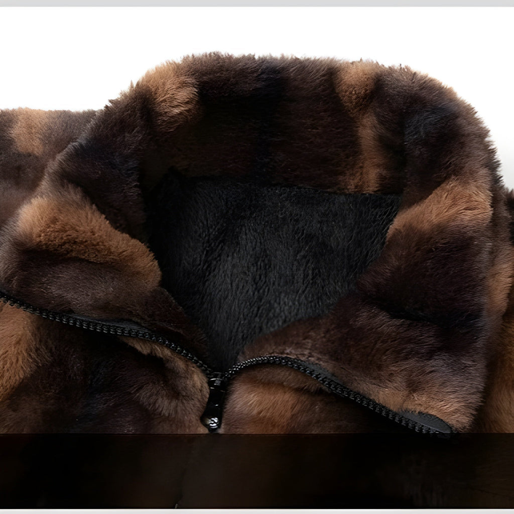 Veste bomber pour femmes en fausse fourrure