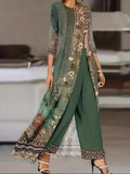 Luisa | Ensemble Femme à Imprimé Floral Botanique Asymétrique