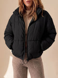 Annika | Veste d'hiver cropped oversized pour femmes avec fermeture éclair