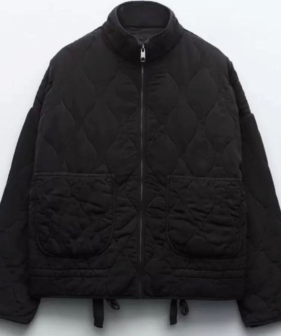 Lena | Veste matelassée cropped pour femmes avec col montant, fermeture éclair et poches