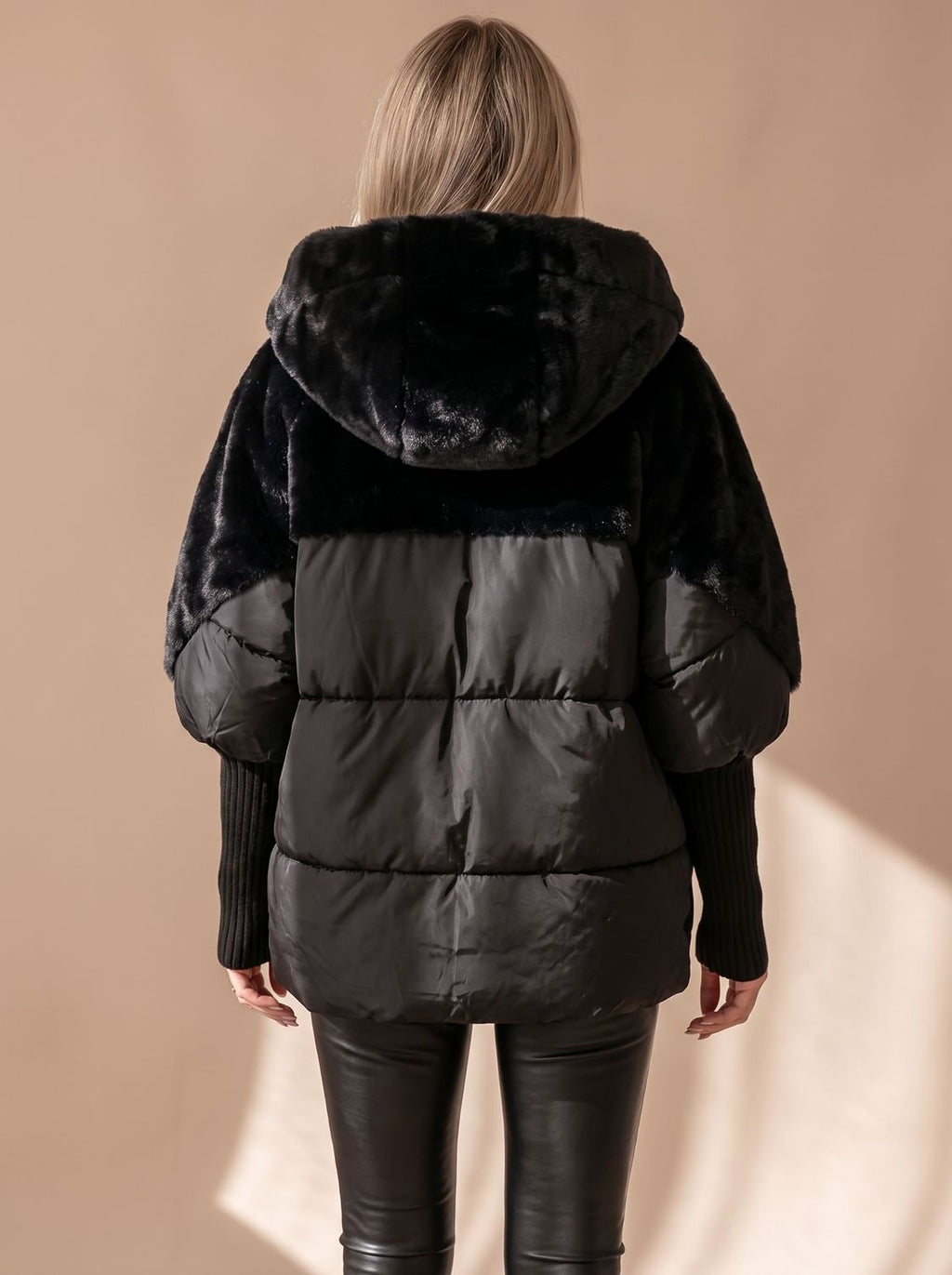Marlene | Veste d'hiver pour femmes en duvet avec capuche en fausse fourrure