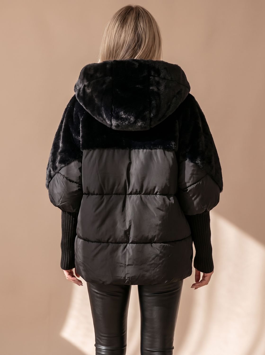Marlene | Veste d'hiver pour femmes en duvet avec capuche en fausse fourrure