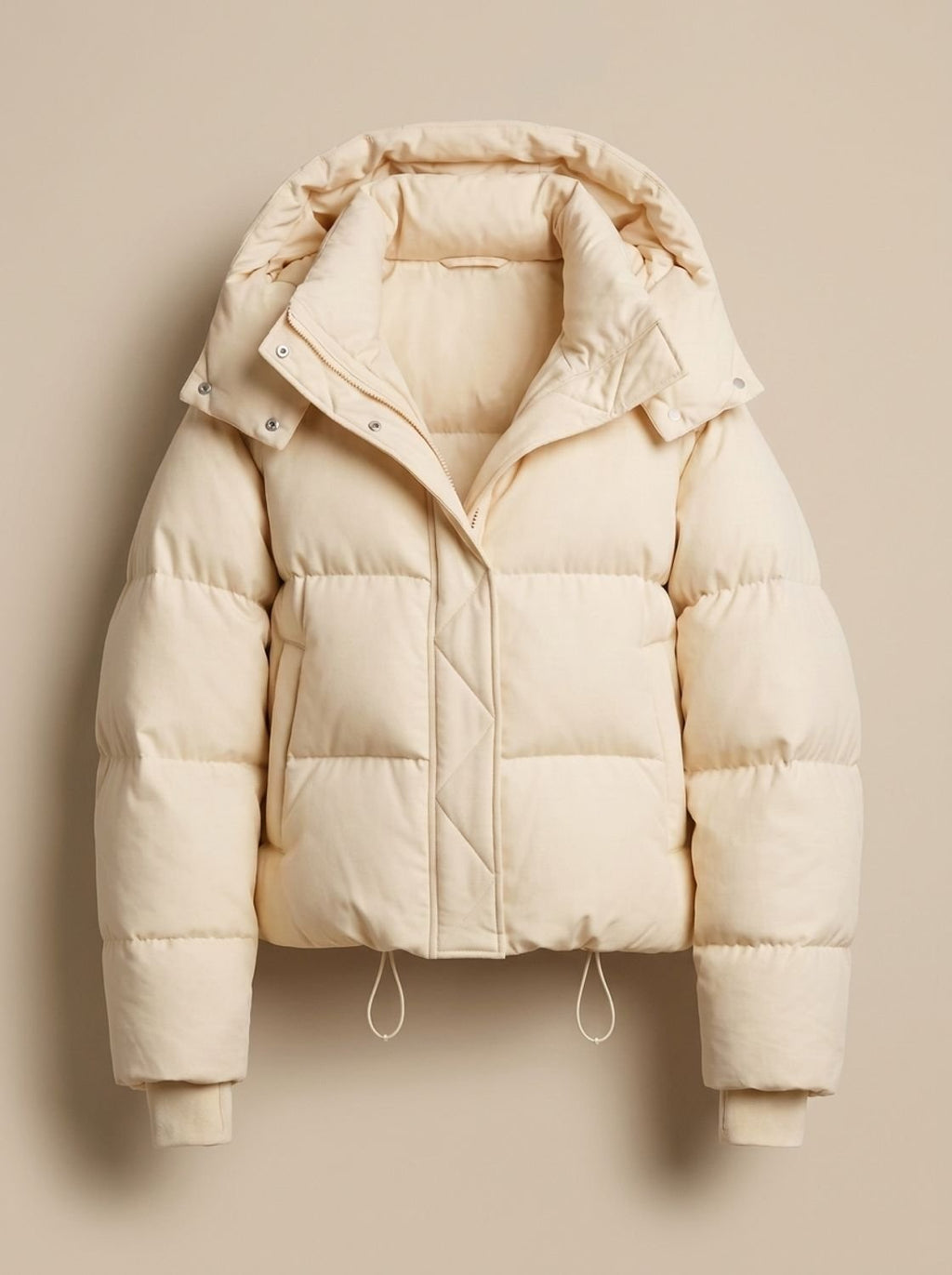 Elfriede | Veste en duvet pour femmes Oversize à capuche courte hiver