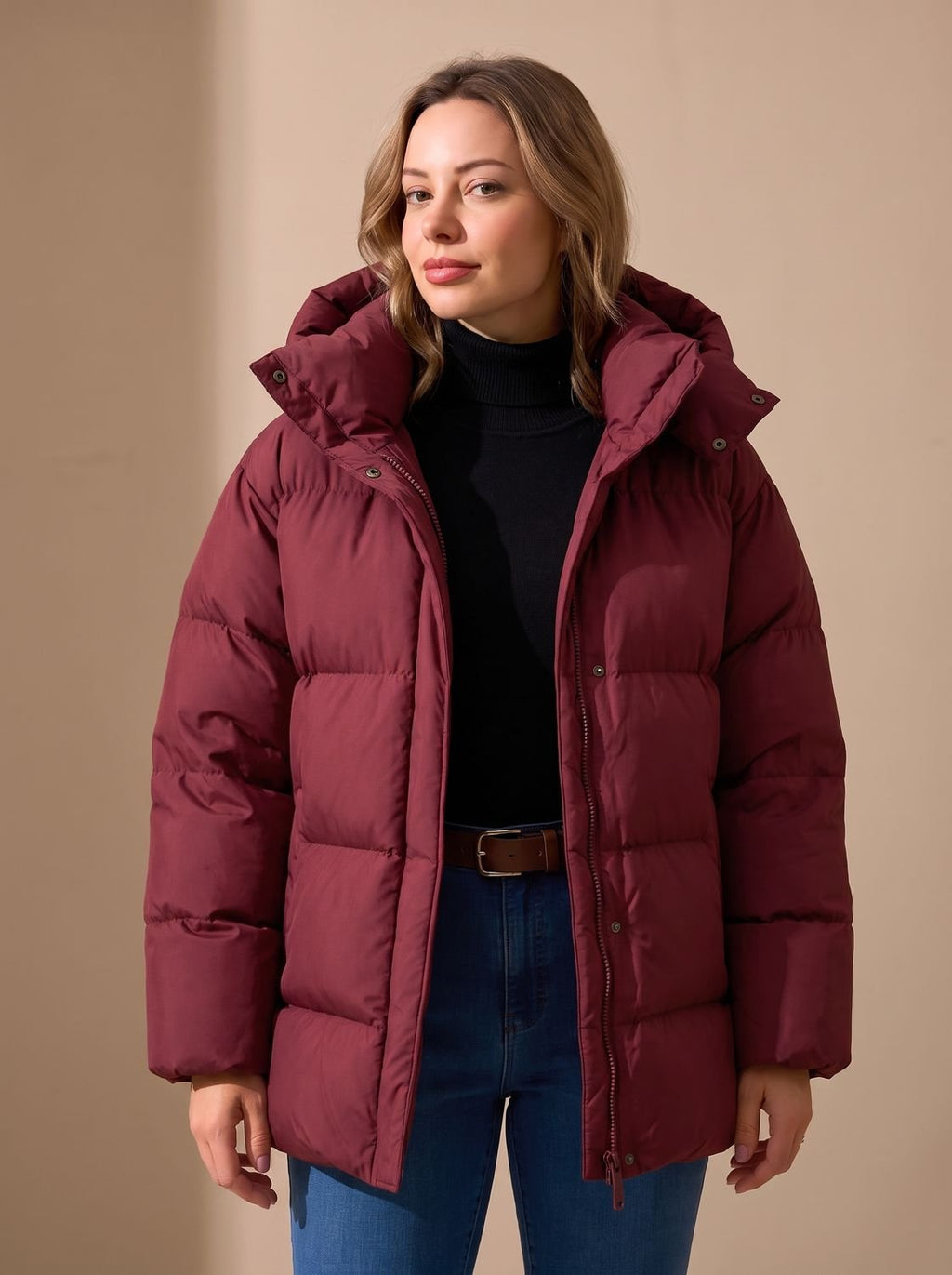 Mia | Veste d'hiver oversized pour femmes avec capuche