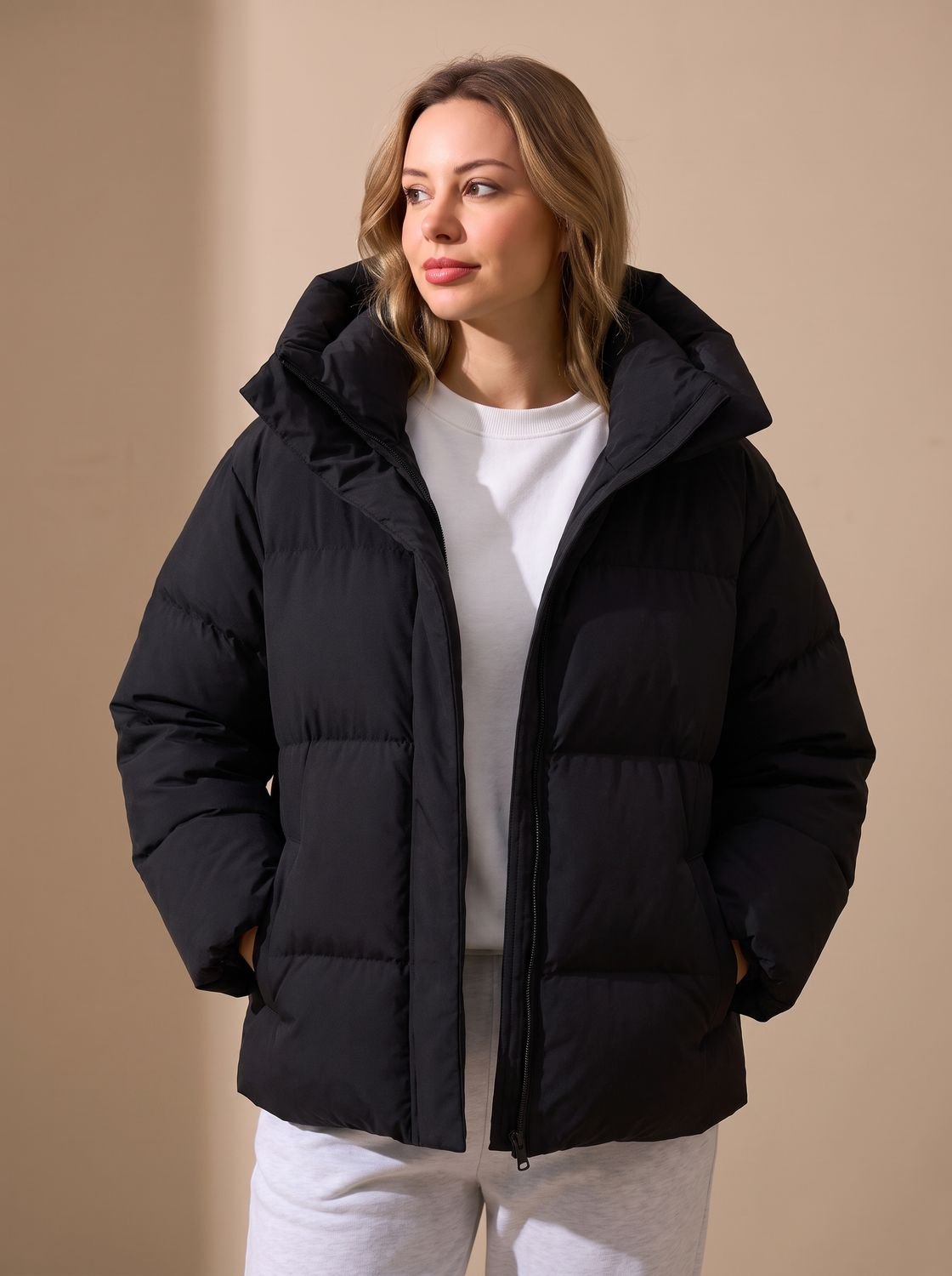 Mia | Veste d'hiver oversized pour femmes avec capuche