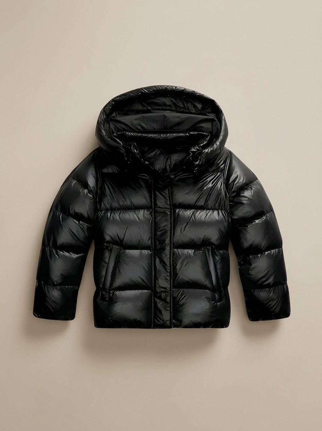 Marie | Veste en duvet pour femmes, doudoune avec capuche, brillante, coupe loose-fit
