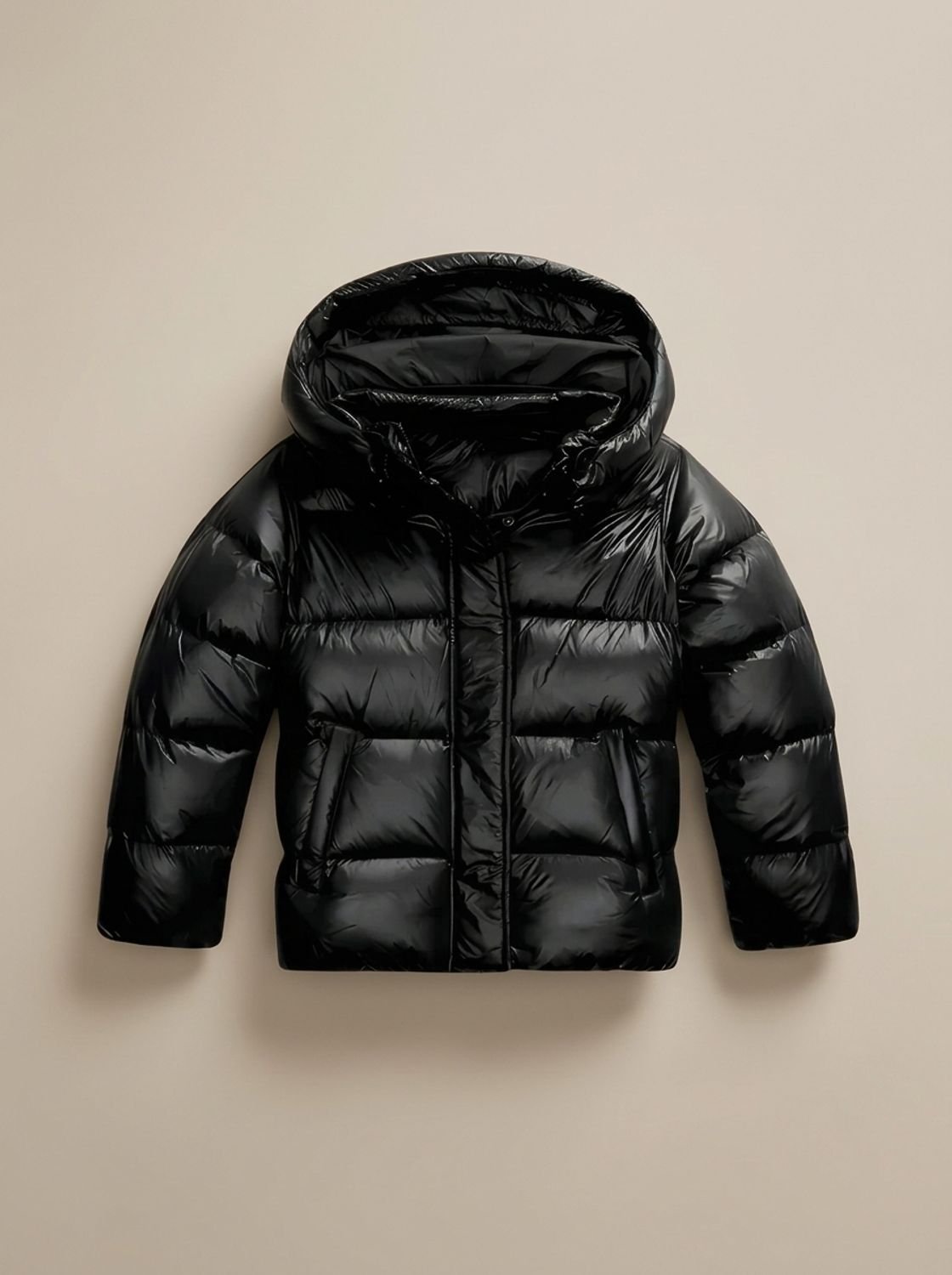Marie | Veste en duvet pour femmes, doudoune avec capuche, brillante, coupe loose-fit
