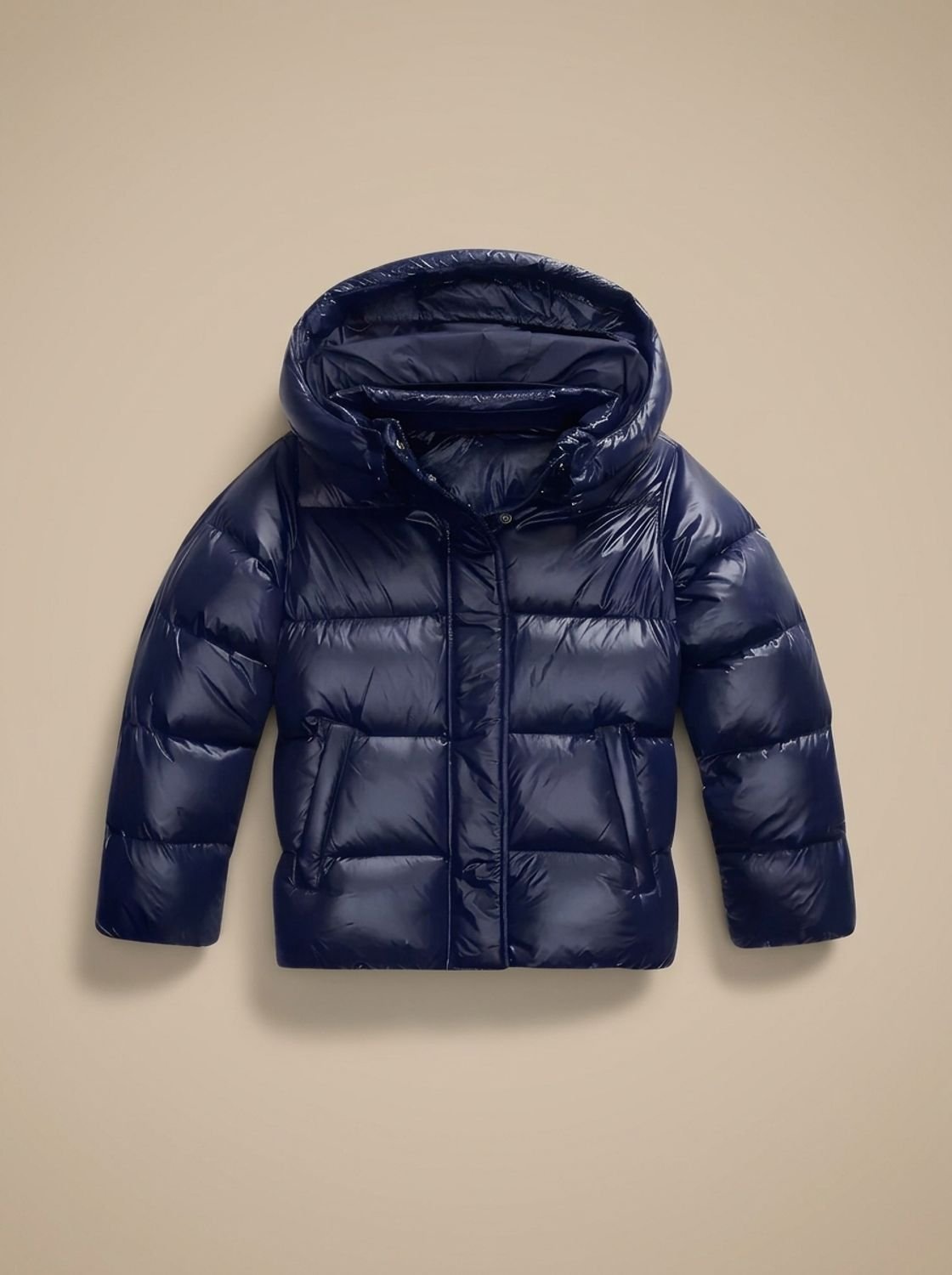 Marie | Veste en duvet pour femmes, doudoune avec capuche, brillante, coupe loose-fit