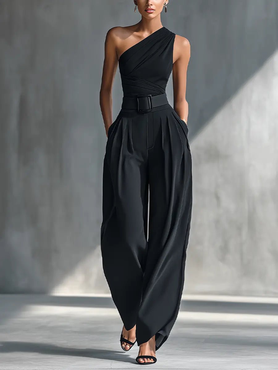 Charlotte | Ensemble Top Tricot à Manches Longues et Pantalon Large pour Femmes