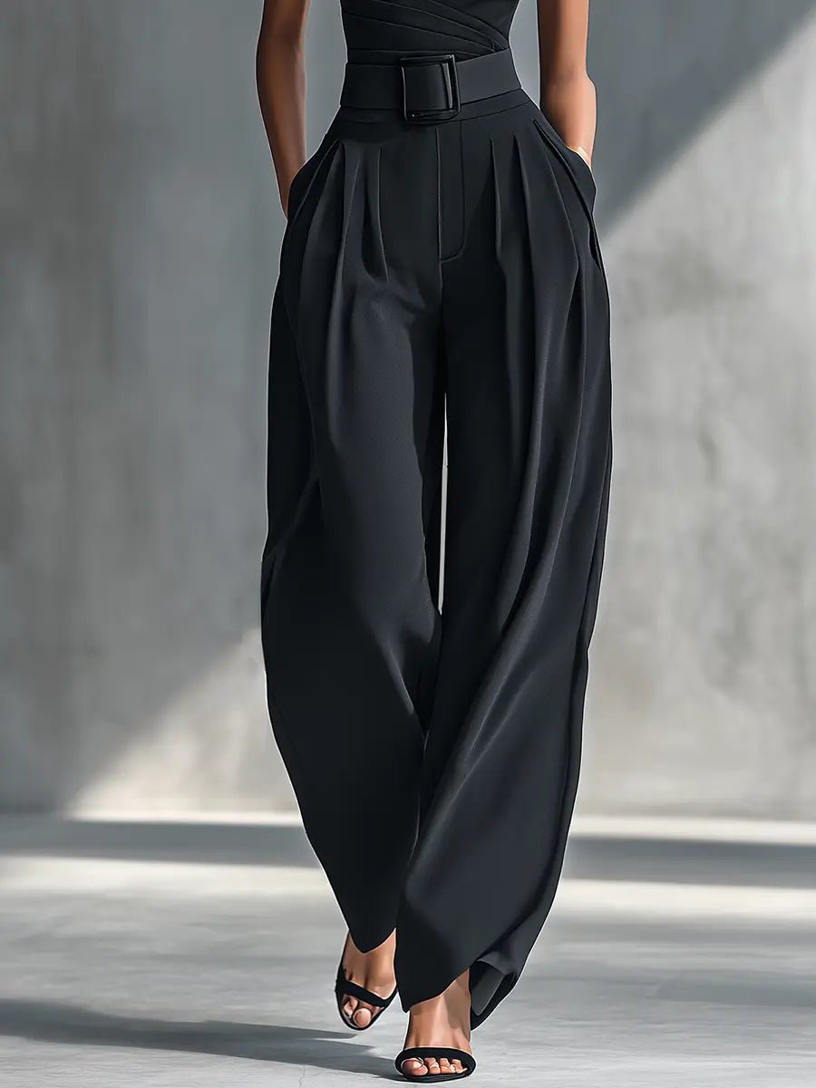 Charlotte | Ensemble Top Tricot à Manches Longues et Pantalon Large pour Femmes