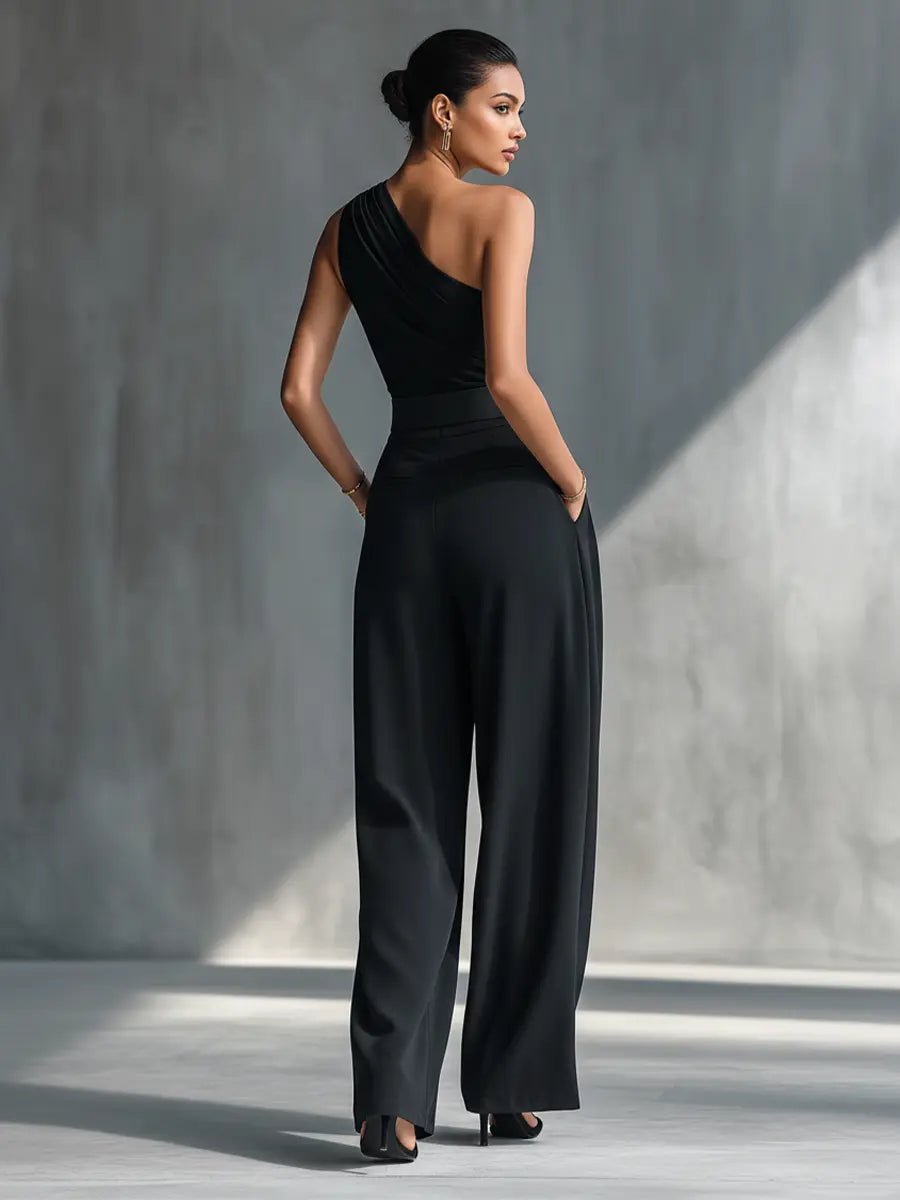 Charlotte | Ensemble Top Tricot à Manches Longues et Pantalon Large pour Femmes
