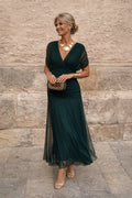 Clara | Robe de cocktail élégante pour femmes Maxi décolleté en V en chiffon