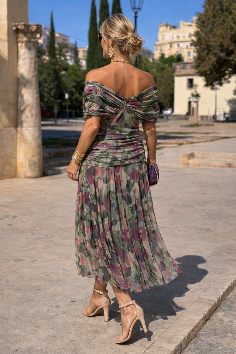 Clara | Robe de cocktail élégante pour femmes Maxi décolleté en V en chiffon