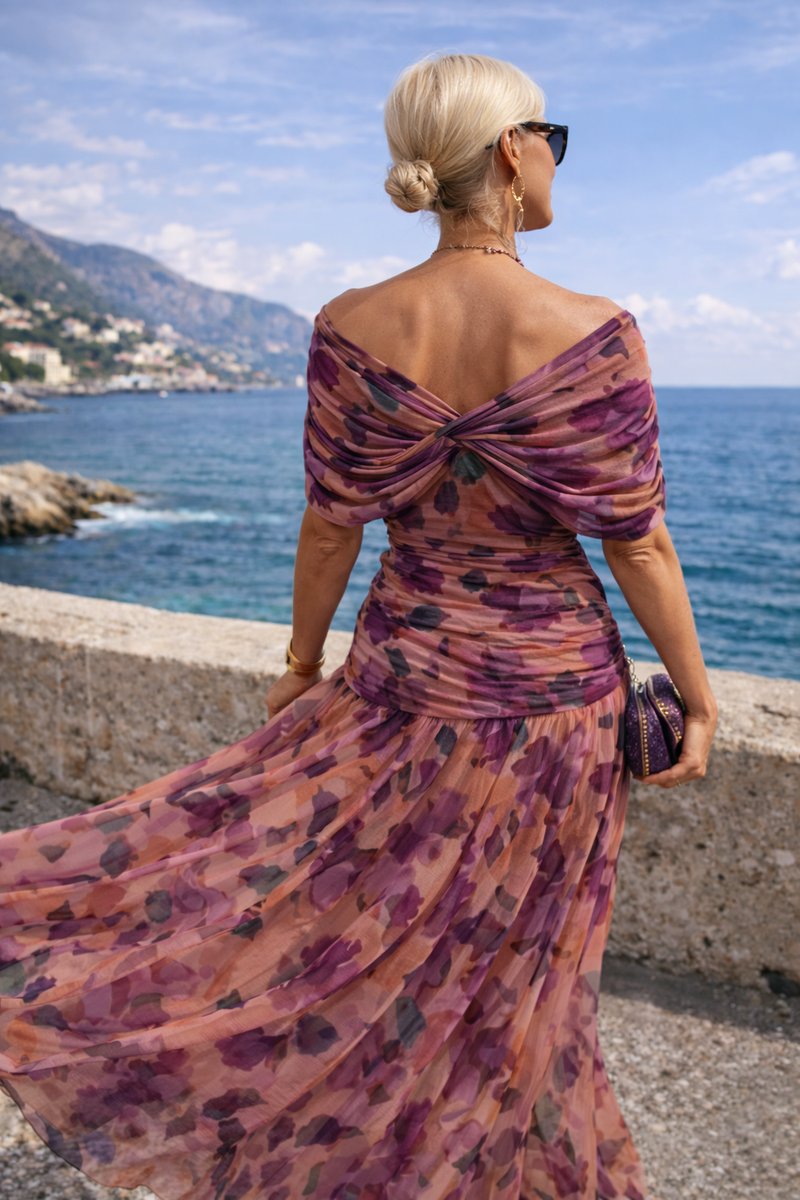 Clara | Robe de cocktail élégante pour femmes Maxi décolleté en V en chiffon