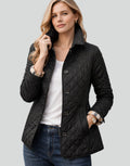 Luisa | Veste à col matelassé pour femmes avec patte de boutonnage pour la mi-saison