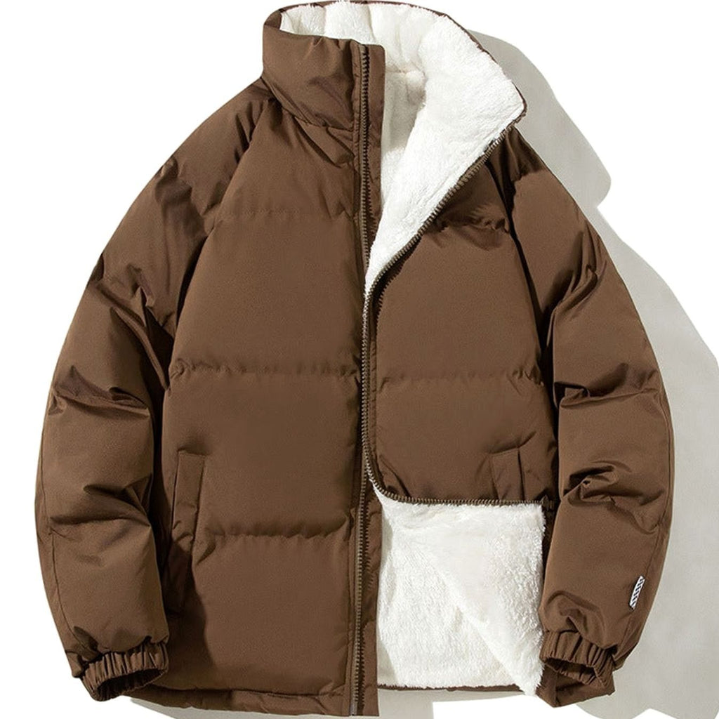 Elfriede | Veste bomber matelassée avec doublure en teddy pour femmes et col montant