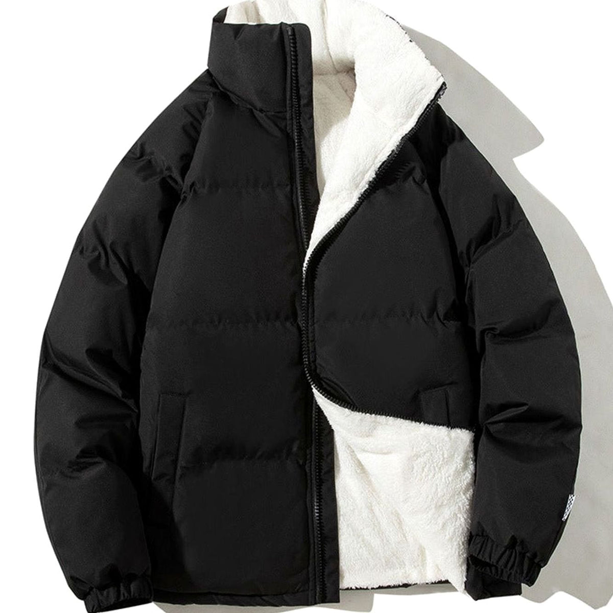 Elfriede | Veste bomber matelassée avec doublure en teddy pour femmes et col montant