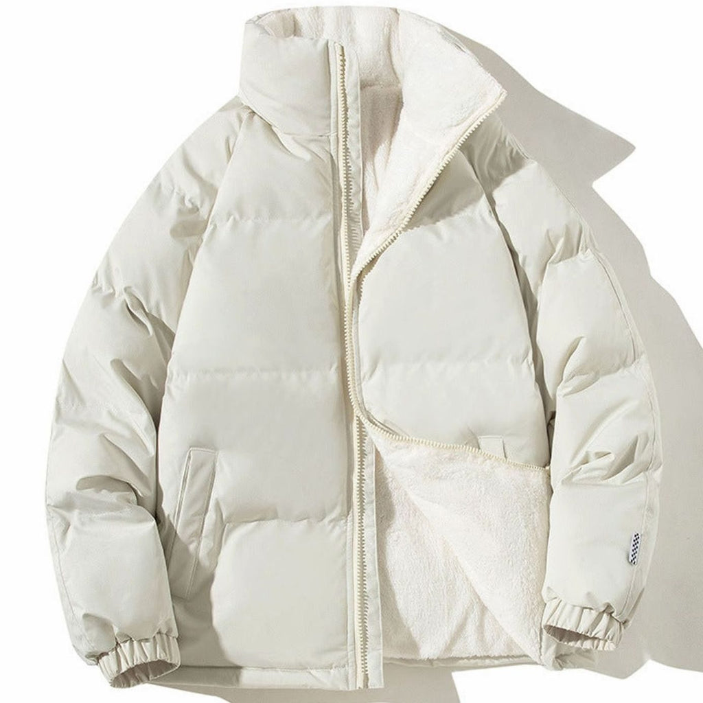 Elfriede | Veste bomber matelassée avec doublure en teddy pour femmes et col montant