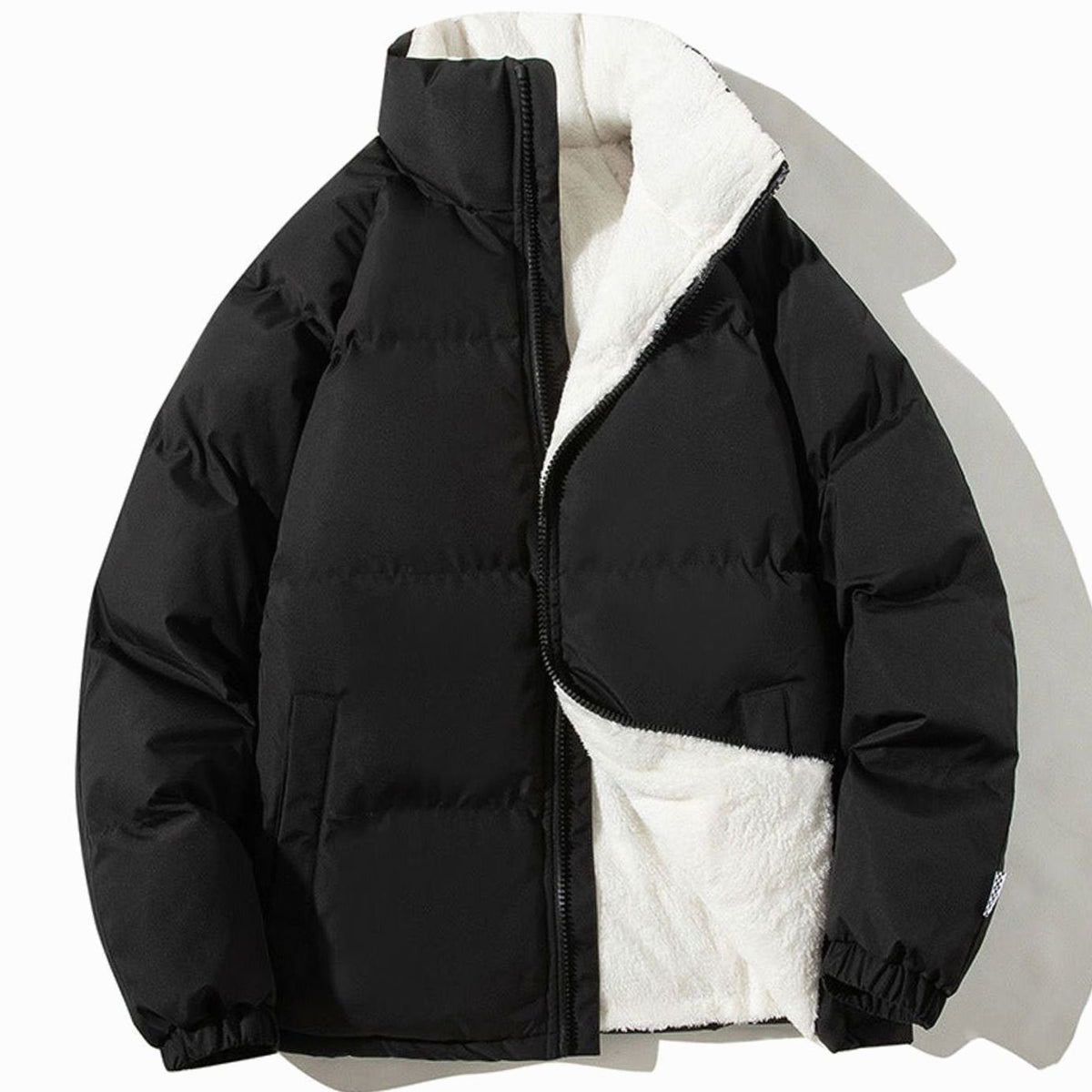 Elfriede | Veste bomber matelassée avec doublure en teddy pour femmes et col montant