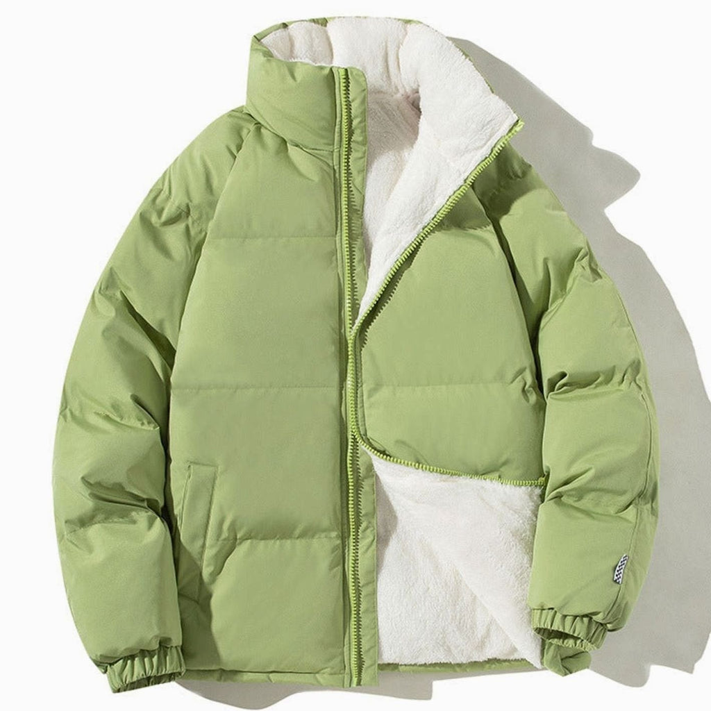Elfriede | Veste bomber matelassée avec doublure en teddy pour femmes et col montant