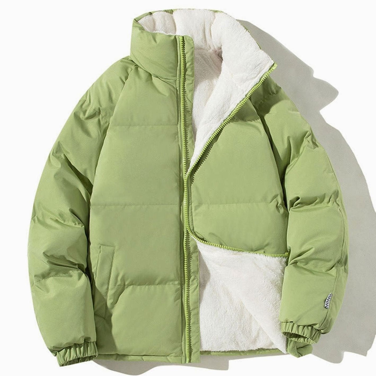 Elfriede | Veste bomber matelassée avec doublure en teddy pour femmes et col montant
