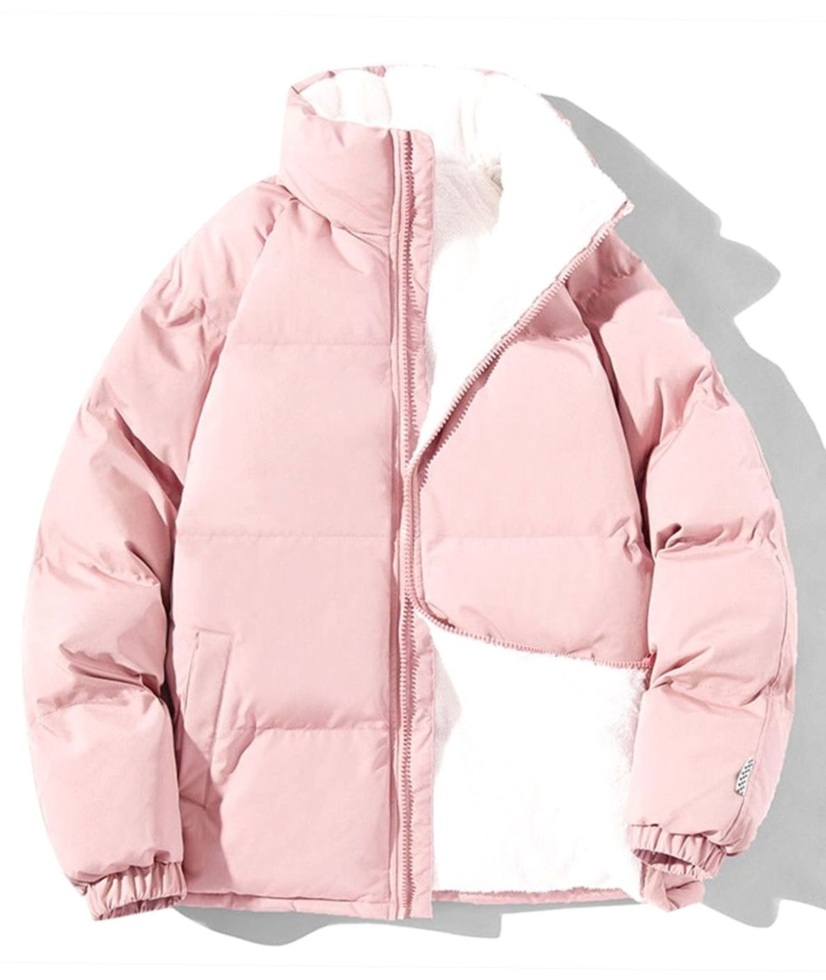Elfriede | Veste bomber matelassée avec doublure en teddy pour femmes et col montant