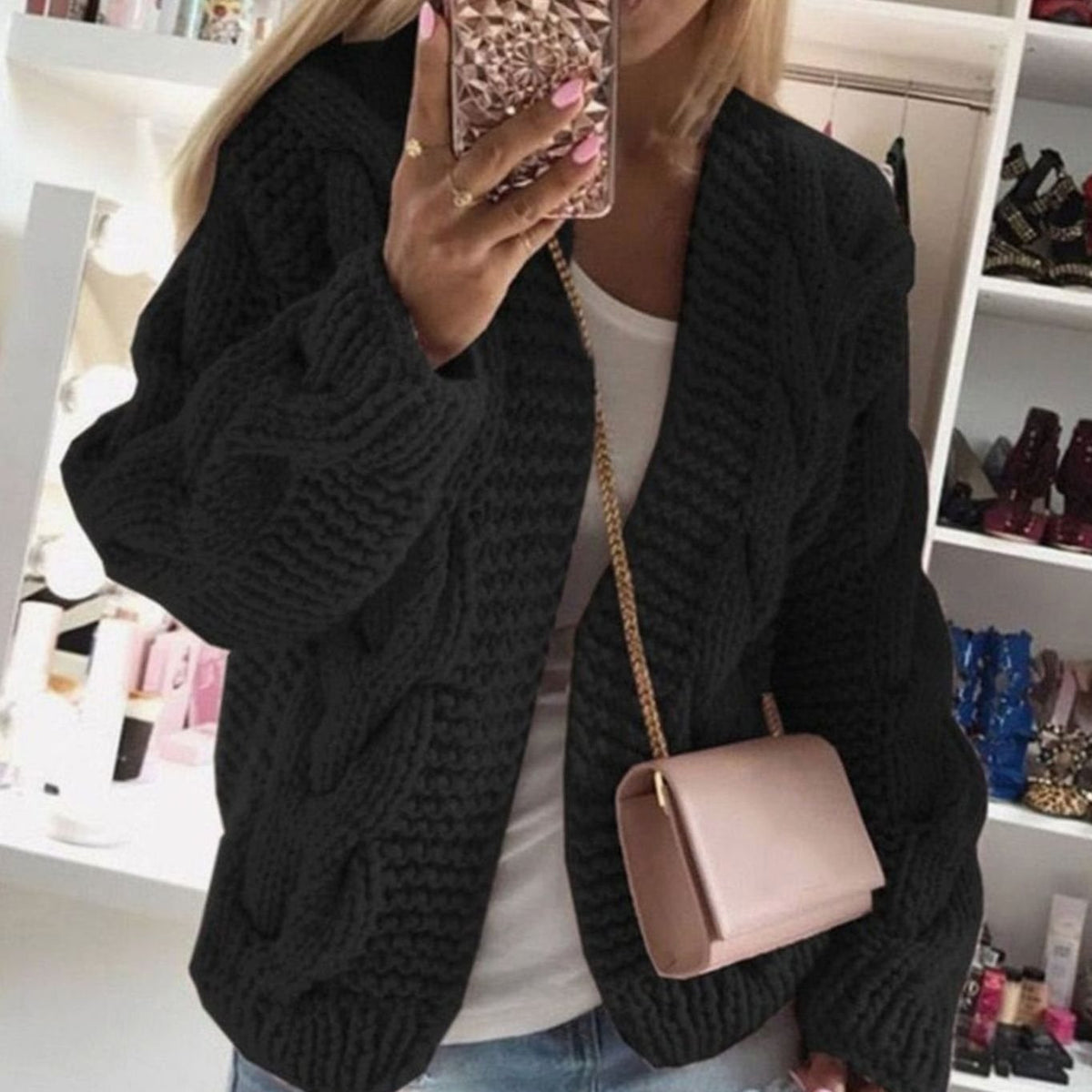 Nora | Cardigan en Tricot Épais pour Femmes Veste Ouverte Oversized