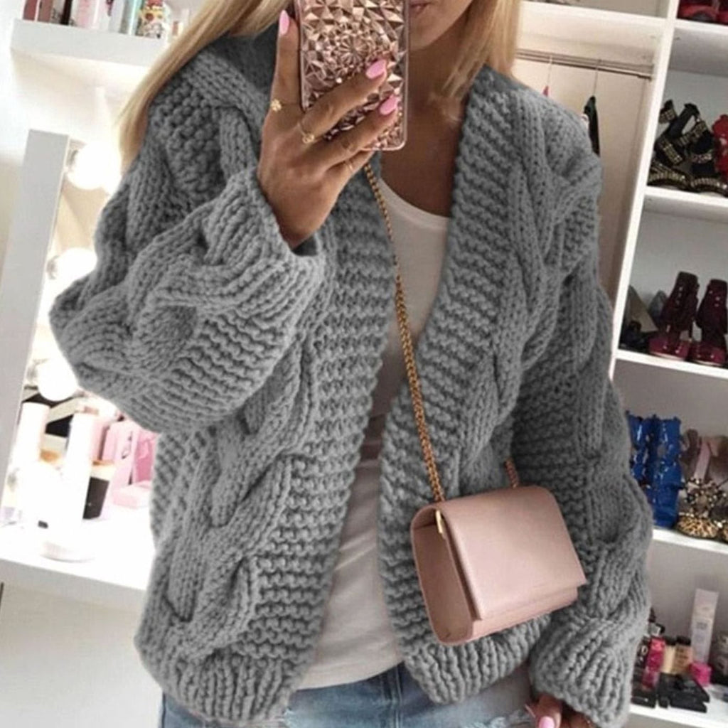 Nora | Cardigan en Tricot Épais pour Femmes Veste Ouverte Oversized