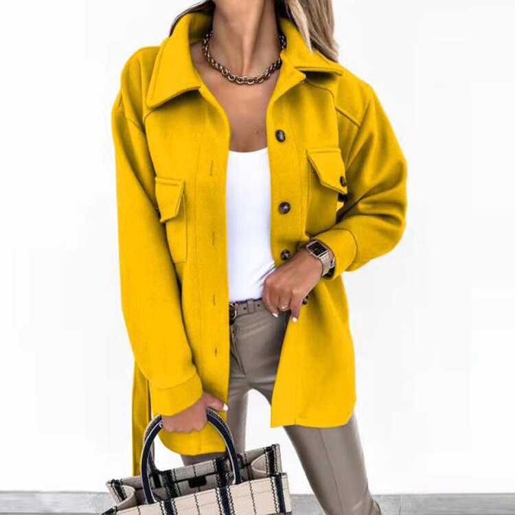 Chemise jacket pour femmes avec patte de boutonnage