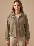 Leonie | Veste courte à col montant et boutons pressions pour femmes
