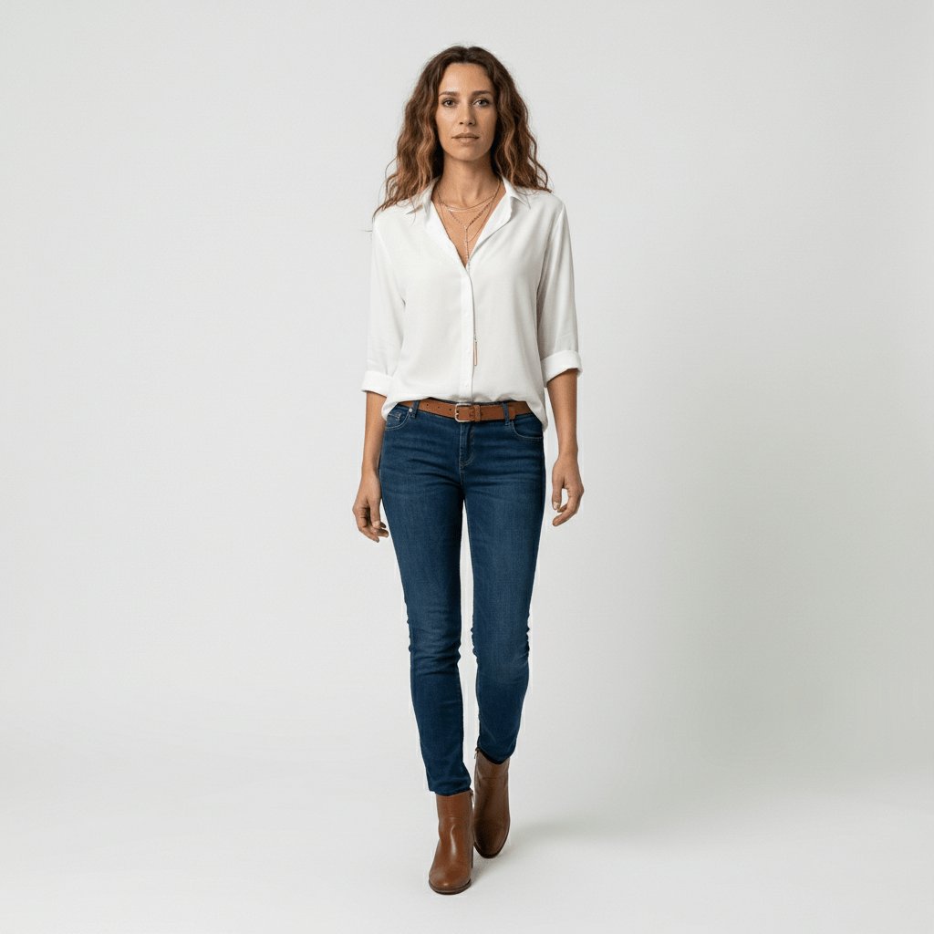 Sophie | Chemisier à manches longues pour femmes avec col chemise et devant boutonné