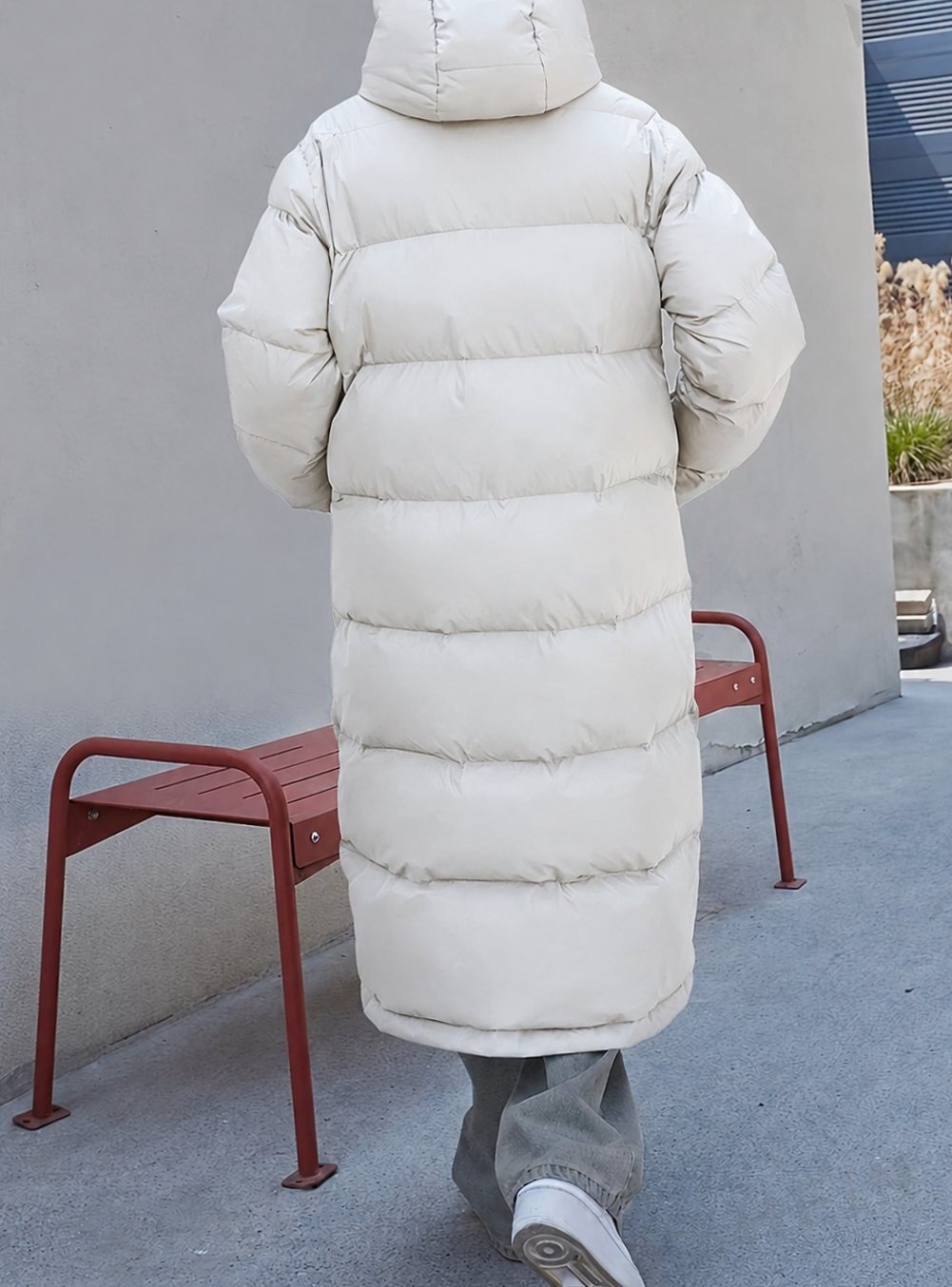 Mia | Veste d'hiver longue matelassée pour femmes avec capuche