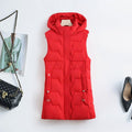 Hannah | Gilet long matelassé pour femmes avec capuche et cordons de taille